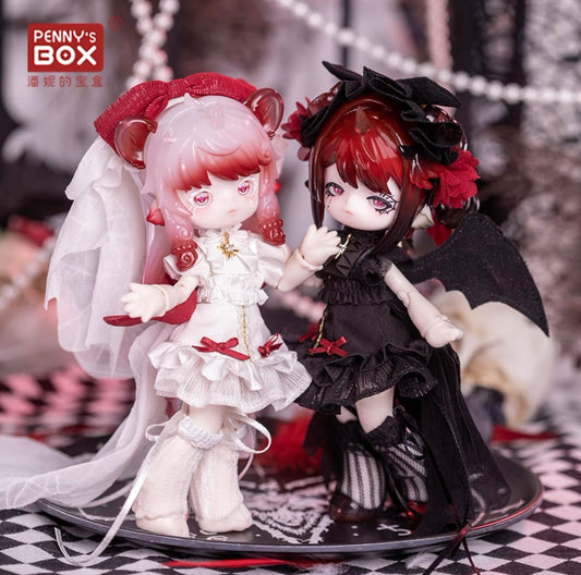 Penny Box Cute Beast Magic Series Winter Limited | Book Fairy Prologue Angel Mouse Epilogue Devil Sheep Anime Magic Lolita Style 1/12 ob11 11cm BJD Doll Ball Joint Doll - Collectible Toys