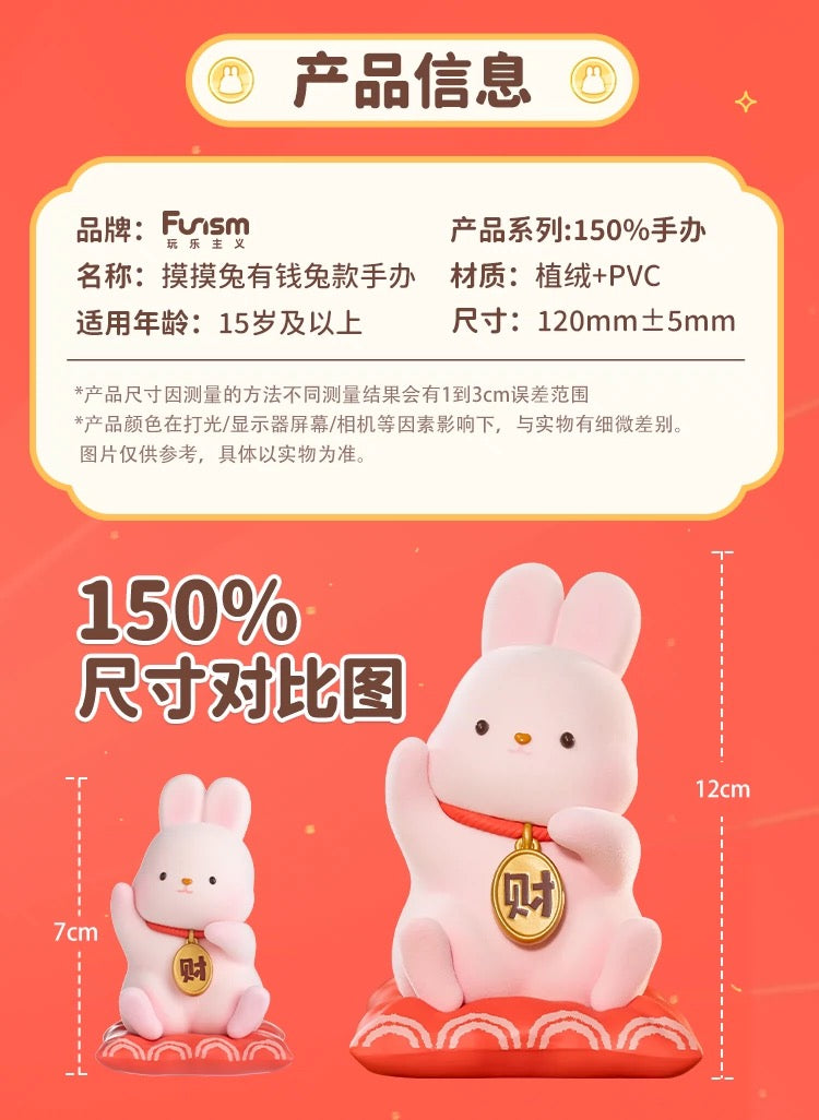 Kawaii Lovely Characters Momo Bunny | Lucky Bunny Money Come Come 150% Figure - Maneki-usagi Toy Collection KawaiiGiftLand