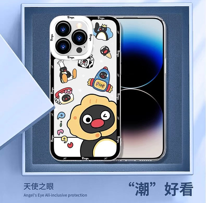 Cute Cartoon Lovely Penguin | Pingu & Friends 8 Styles - iPhone Case PLUS SE2 XS XR X 11 12 13 14 15 16 16e 17 17e Pro Promax 12mini 13mini