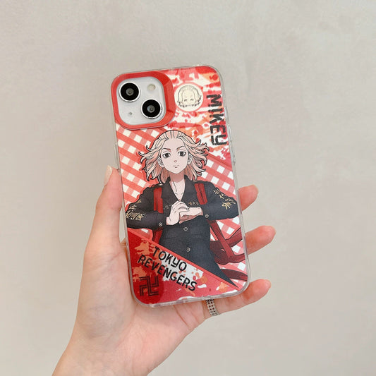 Japanese Anime Tokyo Revengers Laser Phone Case | Mikey Takemichi Draken Chifuyu - iPhone Case 7 8 PLUS SE2 XS XR X 11 12 13 14 15 16 Pro Promax 12mini 13mini KawaiiGiftLand