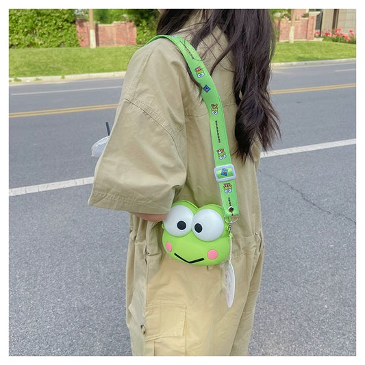 Japan Sanrio Silicone Big Head Shoulder Bag | KeroKeroKeroppi - Kawaii Bag Birthday Girlfriend Children Gift