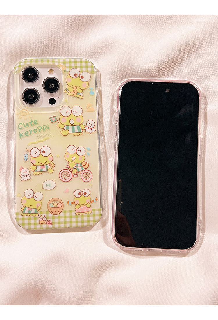 Japanese Cartoon Vintage Style | My Melody Keroppo iPhone Case 11 12 13 14 15 16 Pro Promax KawaiiGiftLand