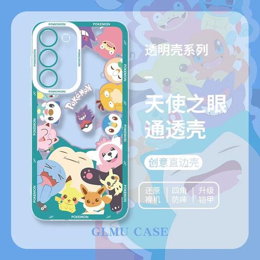 Japan Cartoon Pokemon Be with you Version | All Around you & Smile to you - Phone Case Samsung Galaxy S26 S25 S24 S23 S22 S21 FE Ultra Edge