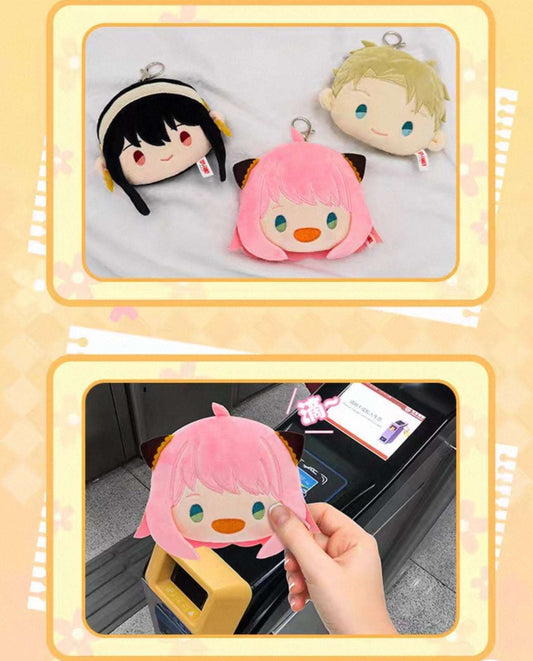 SPY Family Kawaii Plush Card Holder Keychain | Anya Loid Yor - Plush Collectable Toys Accessories