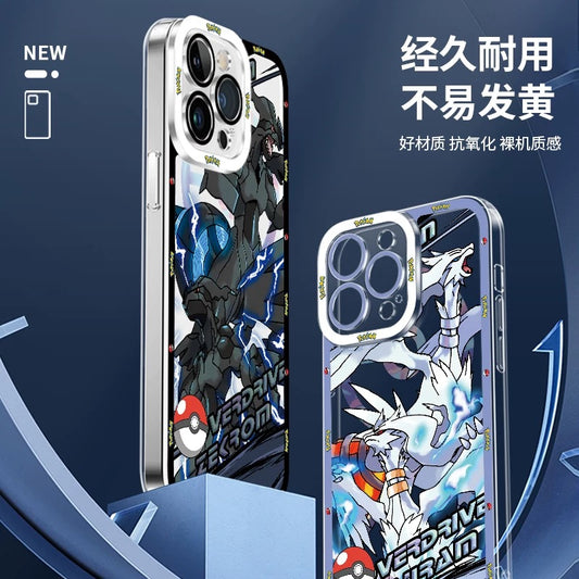 Japan Cartoon Pokemon Mega Evolution Anime | Salamence Steelix Diancie Heracross - iPhone Case PLUS SE2 XS XR X 11 12 13 14 15 16 16e 17 17e Pro Promax 12mini 13mini
