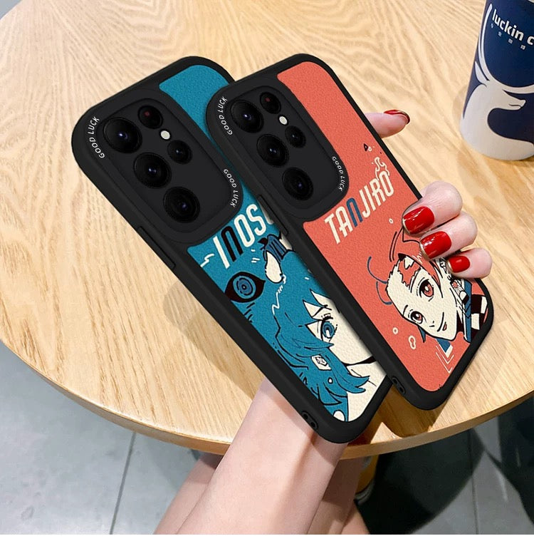 Japanese Anime Kimetsu no Yaiba Demon Slayer Hand Drawing Style | Kanao Sabito Makomo - Phone Case Samsung Galaxy S25 S24 S23 S22 S21 Plus Ultra KawaiiGiftLand