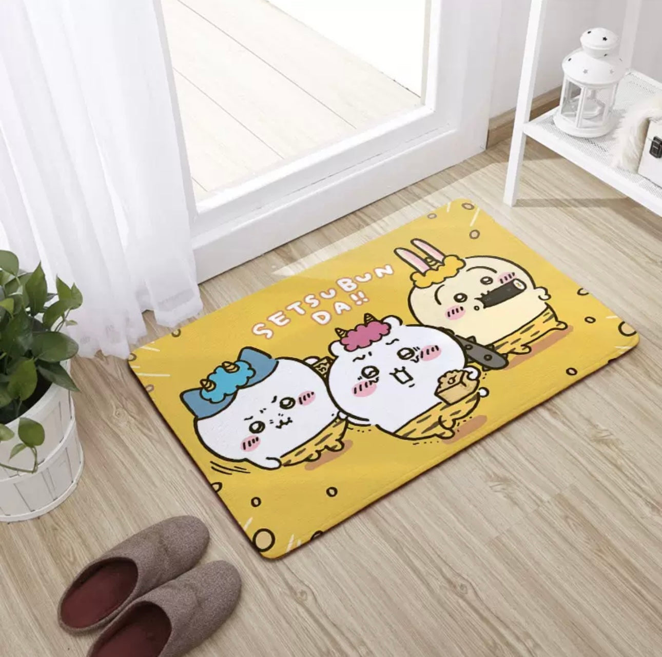 Japanese Cartoon ChiiKawa Soft Floor Mat | Party ChiiKawa Hachiware Usagi - Kawaii Room Decoration items Cute Things KawaiiGiftLand
