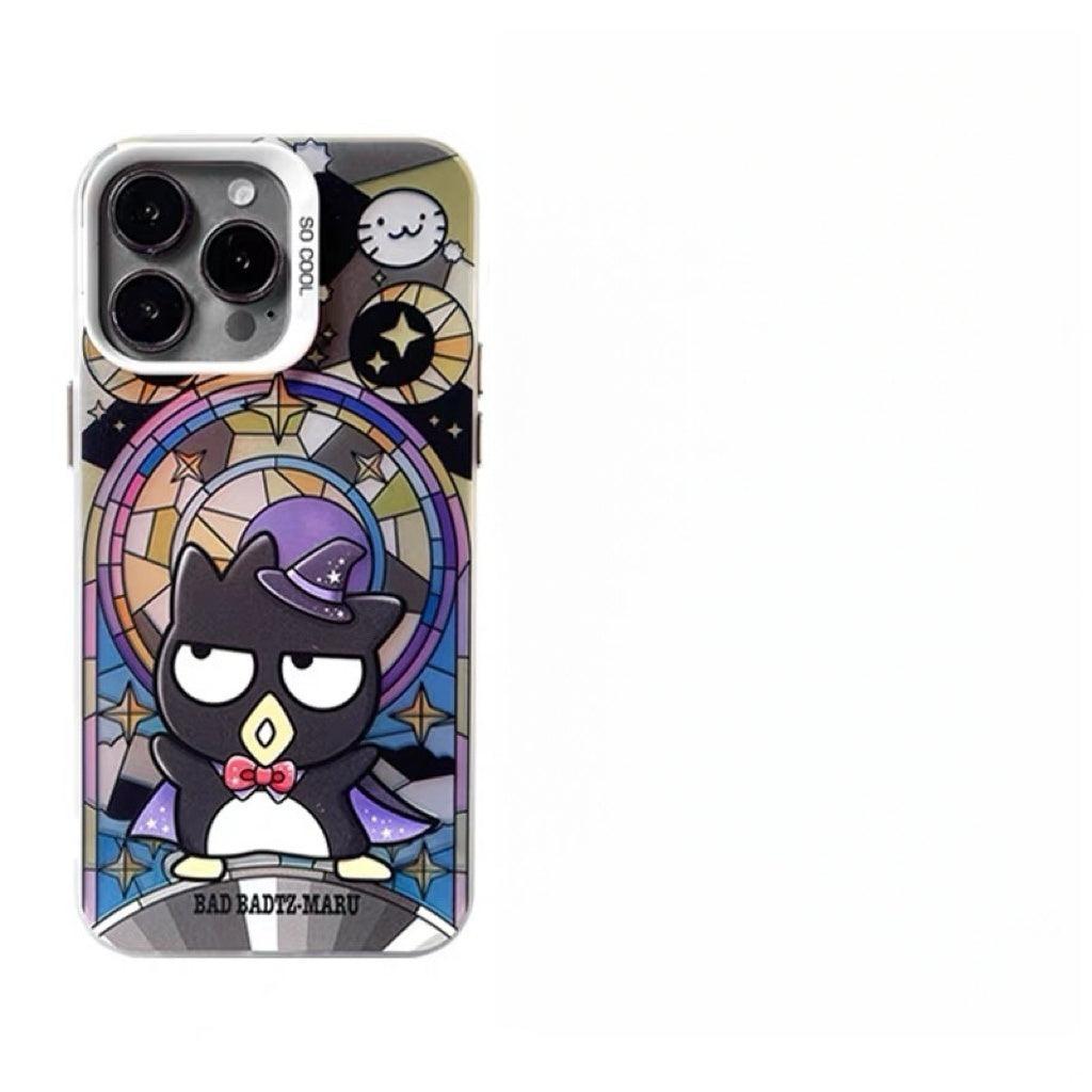 Japanese Cartoon Sanrio Magic Witch Laser Case | Hello Kitty My Melody Kuromi Cinnamoroll Pompompurin Hangydon Bad Badtz Maru 7 Styles - iPhone Case 11 12 13 14 15 16 16e 17 17e 18 Pro Promax