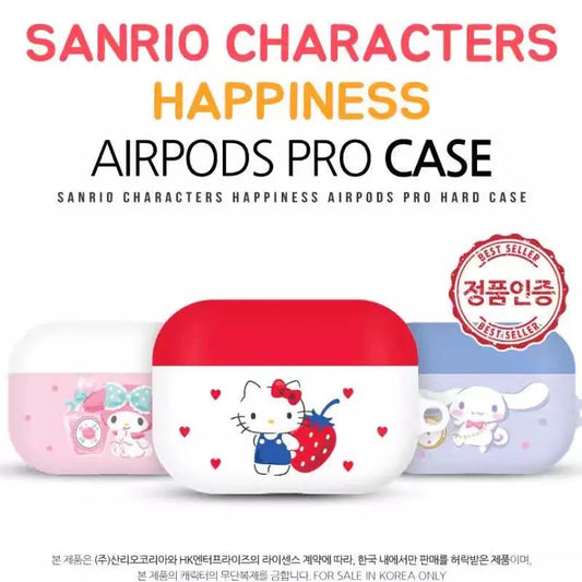 Japanese Cartoon Sanrio Happiness | Hello Kitty Little Twin Stars My Melody Kuromi Cinnamoroll Pompompurin Pochacco Keroppi - AirPods AirPodsPro AirPods3 AirPods4 Case