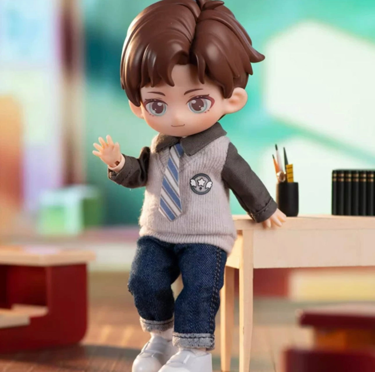 Simon Toys Peetsoon | Boy School Life Students - 1/12 ob11 11cm BJD Doll Ball Joint Doll Collectible Toys Cute Boy Mystery Blind Box KawaiiGiftLand