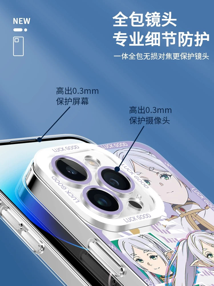 Japanese Anime FRIEREN | Shy Frieren - iPhone Case PLUS SE2 XS XR X 11 12 13 14 15 16 16e 17 17e Pro Promax 12mini 13mini
