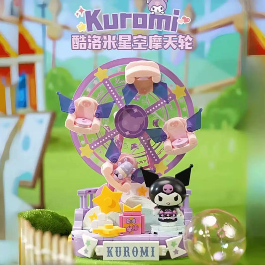 Top Toy x Sanrio Colorful Amusement Park Fair Rides | Kuromi Starry Ferris Wheel - Building Blocks Toy Collections