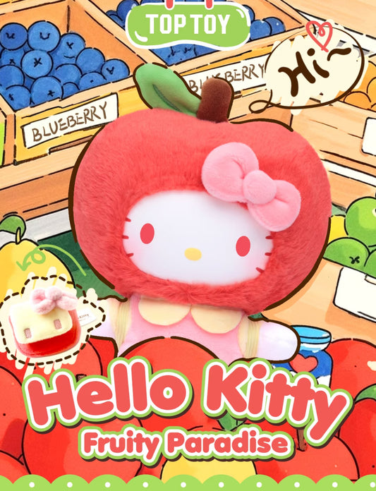 TopToy Sanrio Characters Hello Kitty | Fruity Paradise Apple Pineapple Peach Strawberry Mangosteen Blueberry - Collectable Toys Mystery Blind Box