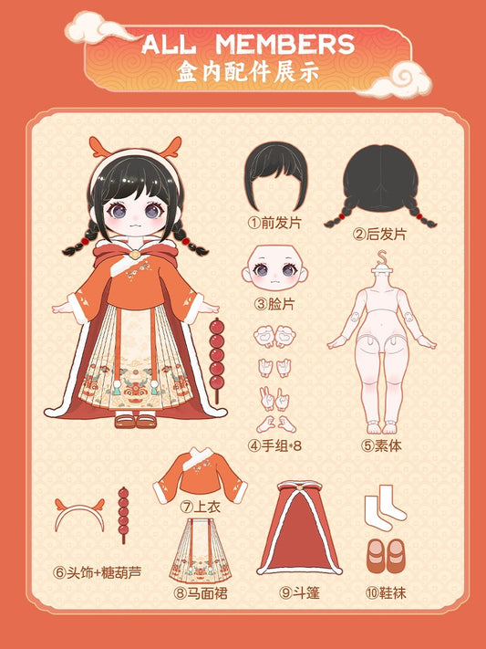 Simon Toys Liroro Summer Island | Chinese Dragon Year Limited Edition - 1/12 ob11 11cm BJD Doll Ball Joint Doll Collectible Toys