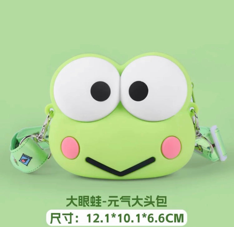 Japan Sanrio Silicone Big Head Shoulder Bag | KeroKeroKeroppi - Kawaii Bag Birthday Girlfriend Children Gift KawaiiGiftLand