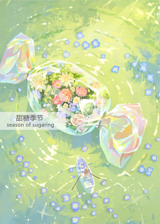 SOULPUZZ 500 Pieces Puzzle | Season of Sugaring - Candy with Flower Drawing Difficulty Decompression Couples Trendy Gifts Home Decoration KawaiiGiftLand