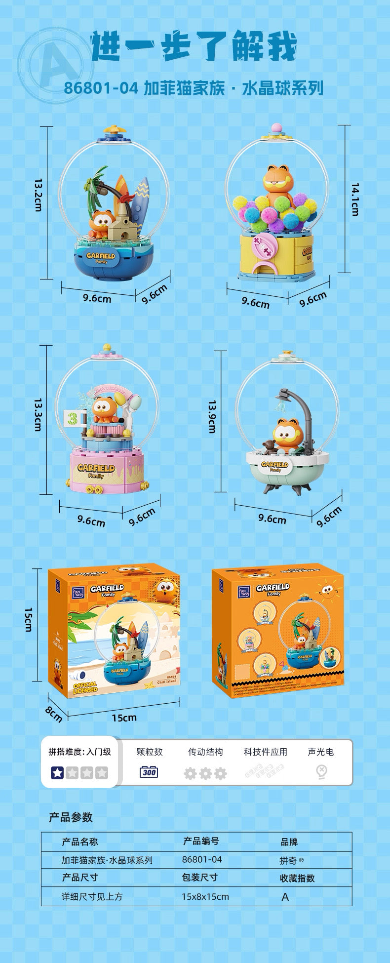 Pan Tasy x Garfield Family | Birthday Cake - Lovely Cat Exotic Shorthair Building Blocks Toy Collections