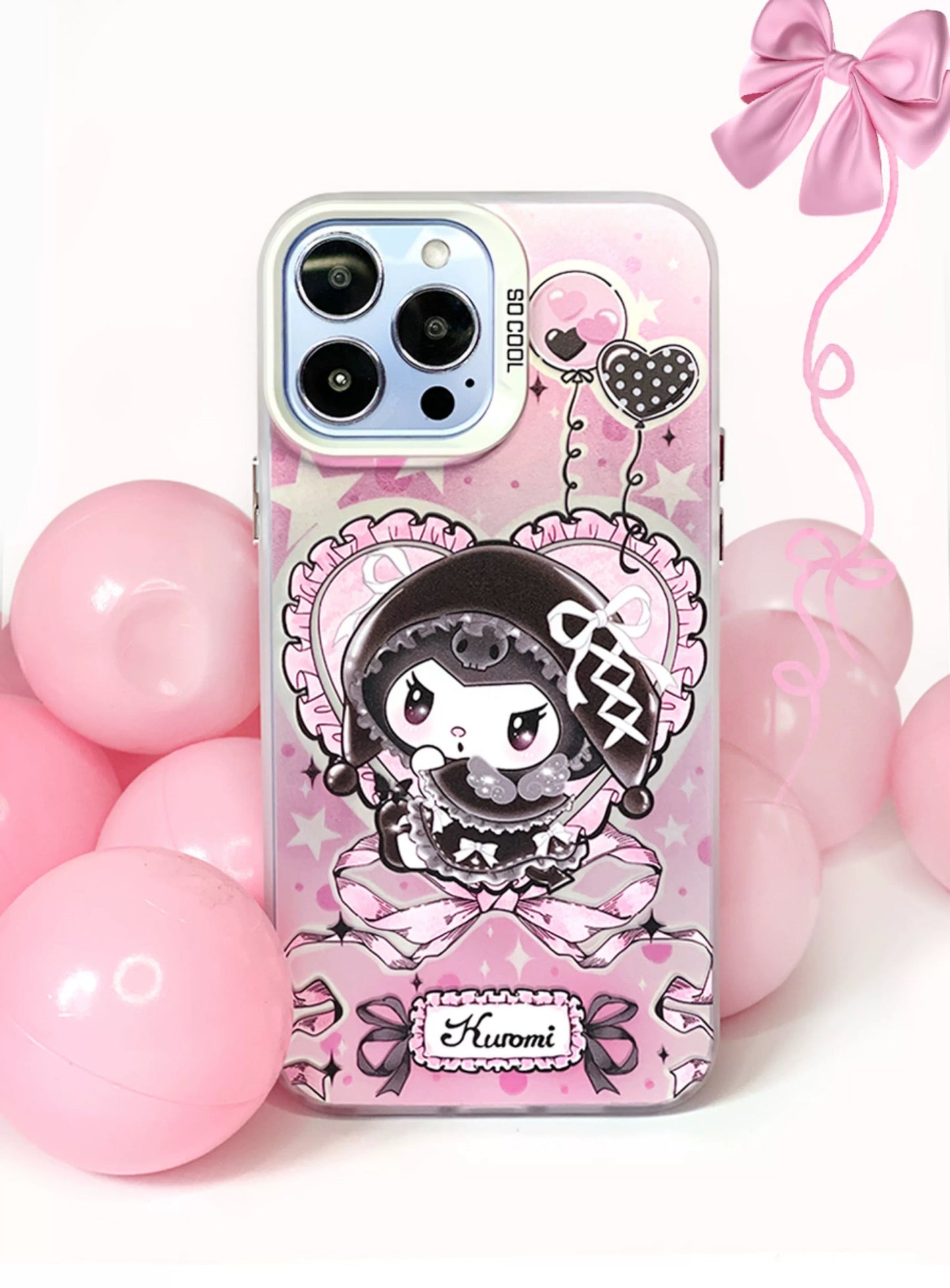 Japanese Cartoon Sanrio Winter Sweet Lolita | My Melody Kuromi Laser - iPhone Case 11 12 13 14 15 16 Pro Promax KawaiiGiftLand