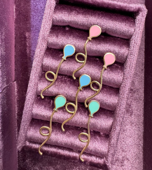 Lovely Design Pastel Macaron Balloon 925 Gilding Gold Ring with Ring Box - Kawaii Japan Fashion Style KawaiiGiftLand