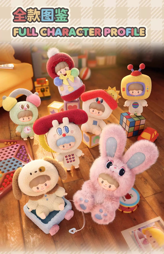 zZoton x Retro Toys Plush Doll Keychain | Television House Alarm Clock Telephone Rabbit Tumbler Puppy - Collectable Toys Mystery Blind Box