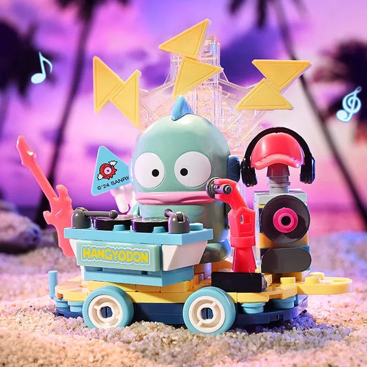 Sanrio Summer Parade of Floats | Hangyodon - Train Car can Move Building Blocks Toy Collections