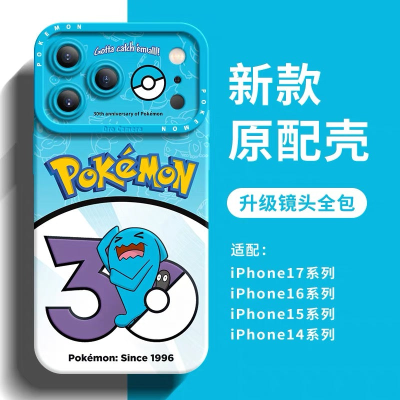 Japanese Cartoon Pokemon Silicone Case Pokemon 30 Anniversary Version Part11 | Ho-Oh Lugia Celebi Skarmory Entei Raikou Suicune Wobbuffet 8 Styles - Phone Case Samsung Galaxy S26 S25 S24 S23 FE Ultra Edge