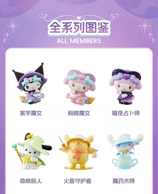 Sanrio X Miniso | Sanrio Magical Stories Figure My Melody Kuromi Cinnamoroll Pompompurin Pochacco - Collectable Toys Mystery Blind Box