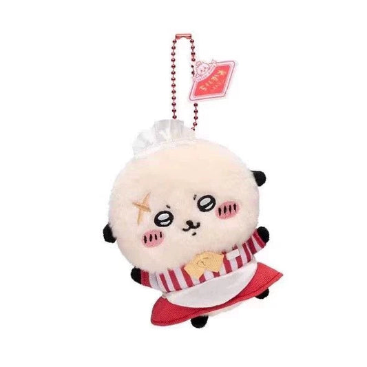Free Gift : Japan ChiiKawa Restaurant Serise | ChiiKawa Hachiware Usagi Momonga Kurimanju Rakko Shisa Crab - Mini Plush Doll 10cm Keychain KawaiiGiftLand
