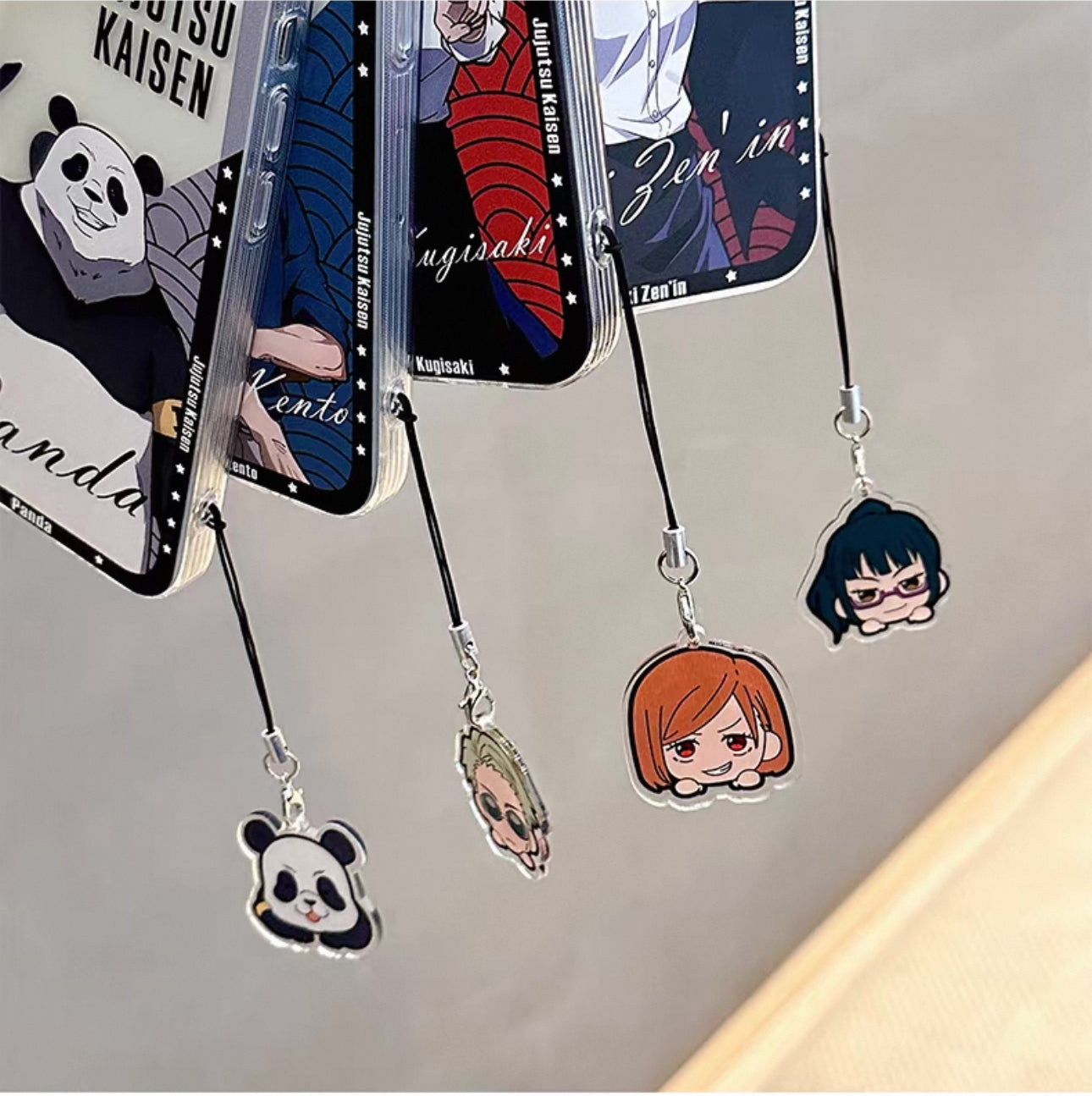 Japanese Anime Jujutsu Kaisen Clean Phone Case with Strap | Nanami Zenin Maki Kugisaki Nobara Panda - iPhone Case 7 8 PLUS SE2 XS XR X 11 12 13 14 15 16 Pro Promax 12mini 13mini KawaiiGiftLand