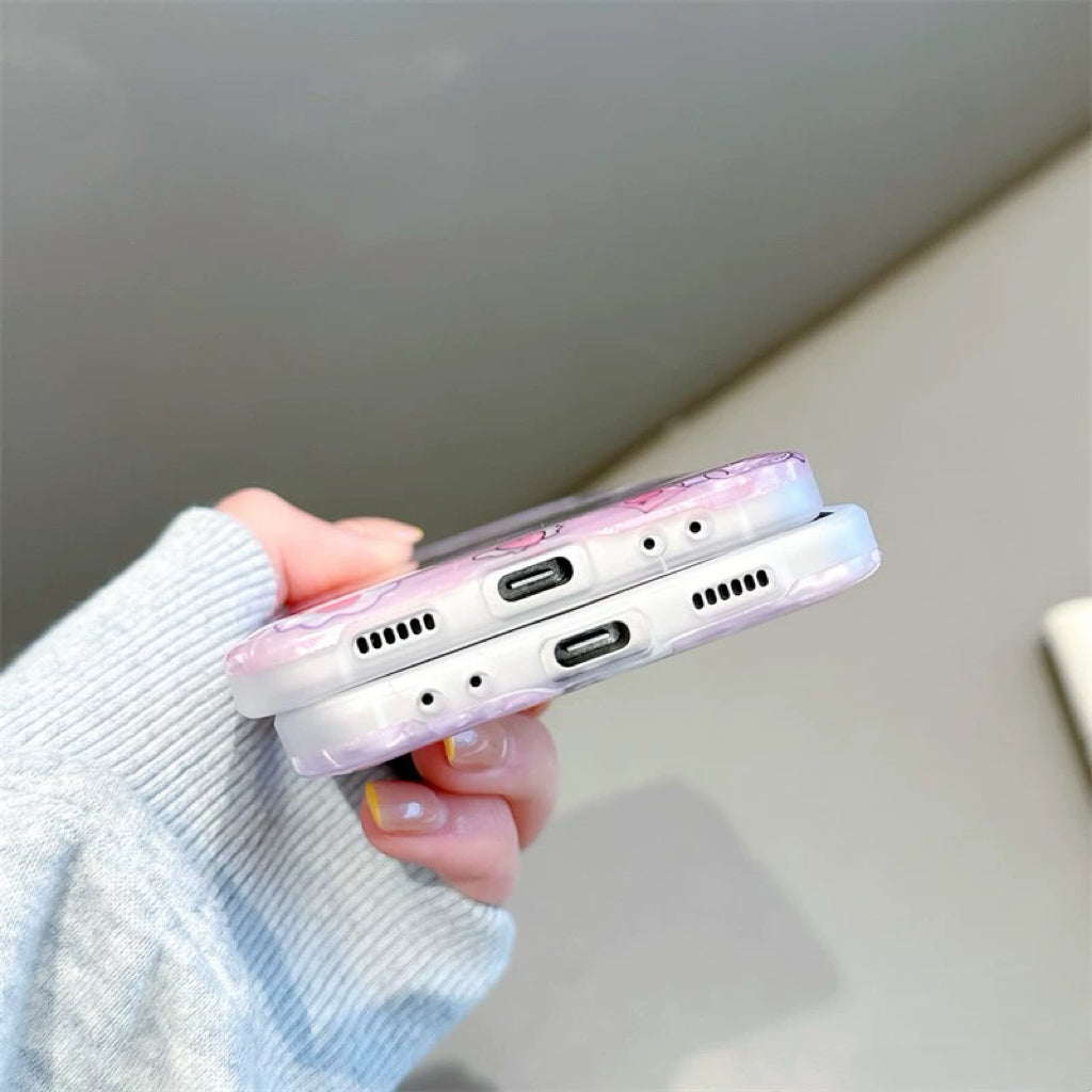 Japanese Cartoon | Pearl Kuromi - Phone Case Samsung Galaxy Z Flip 3 4 5 6 W23 Filp KawaiiGiftLand