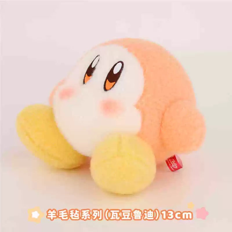 Kirby X Cute Studio | Kirby & Waddle Dee Wool Felt Style Plush Doll - Starkabi Poyo 14cm Kawaii items Room Decoration doll KawaiiGiftLand