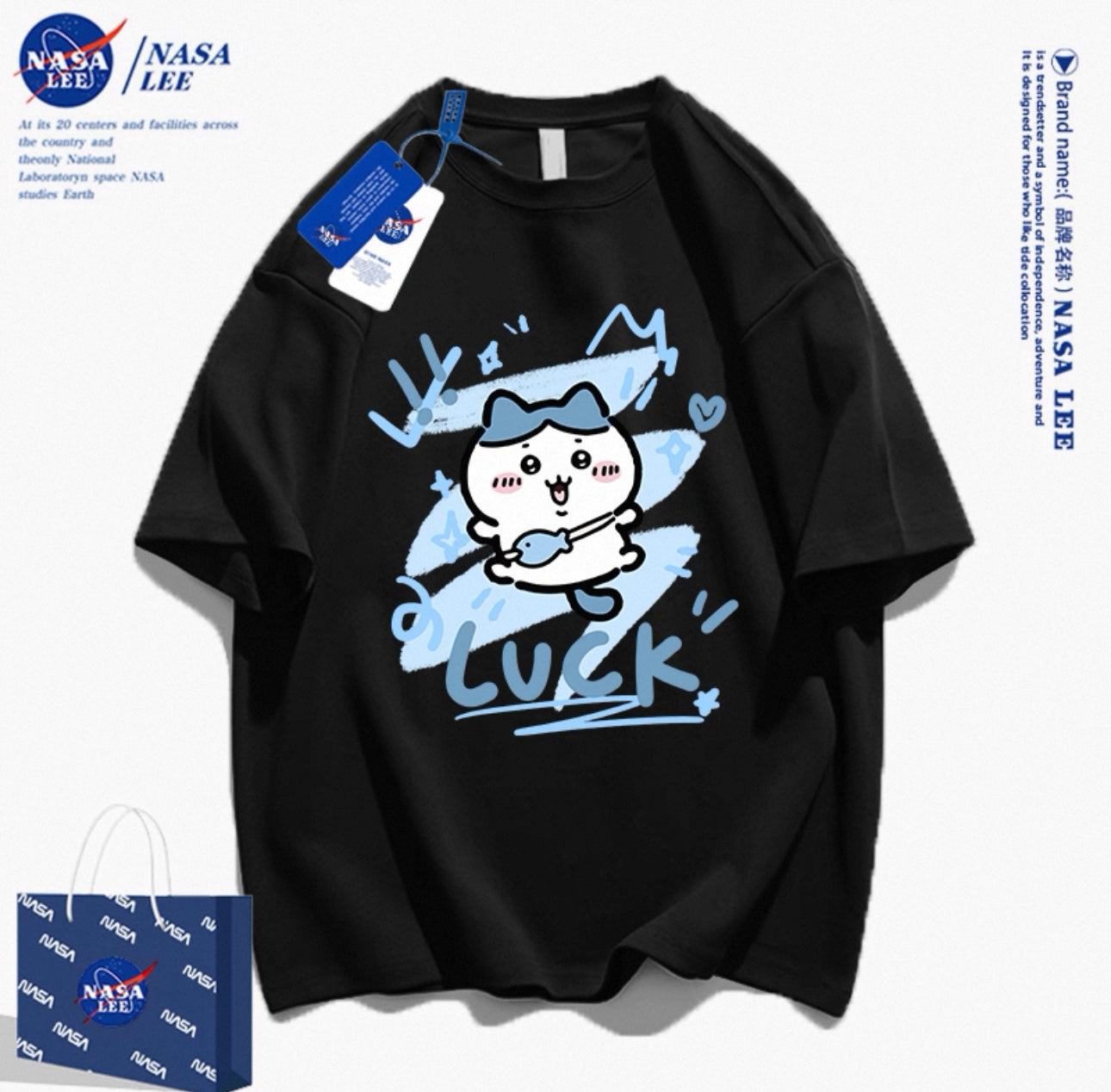 Japanese Cartoon ChiiKawa Casual Style T-Shirt Series | Hachiware Luck - Kawaii Fashion Items