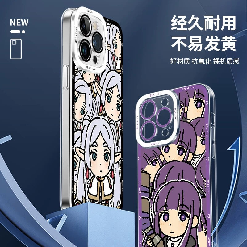 Japanese Anime FRIEREN Anime & Cute Purple Styles | Frieren 4 Styles - iPhone Case PLUS SE2 XS XR X 11 12 13 14 15 16 16e 17 17e Pro Promax 12mini 13mini
