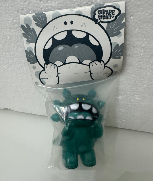 Japan Artist GRAPE BRAIN | Macaroni Jade Green Version - Sofubi Figure Soft Vinyl Rare