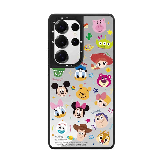 Cute Cartoon | Mirror Case Mickey Minnie Donald Winnie Stitch - Phone Case Samsung Galaxy S25 S24 S23 Ultra KawaiiGiftLand