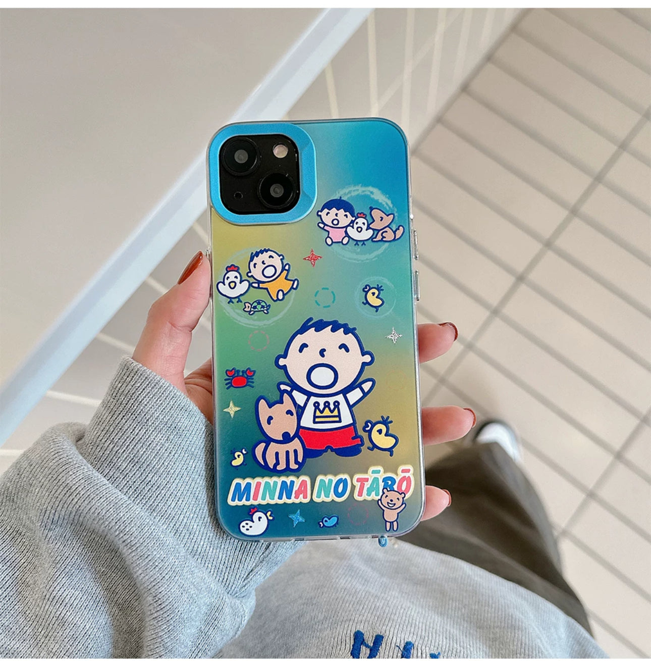 Japanese Cartoon iPhone Case with Strap | Laser Bad Badtz Maru Minna No Tabo - iPhone CasePhone Case 7 8 PLUS SE2 XS XR X 11 12 13 14 15 16 Pro Promax 12mini 13mini KawaiiGiftLand
