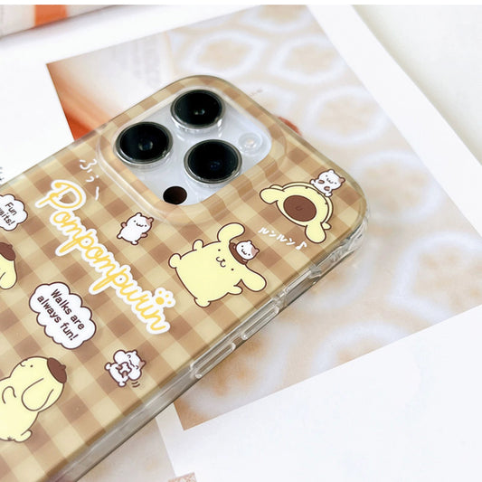 Japanese Cartoon Sanrio | Brown Pompompurin- iPhone Case 13 14 15 Pro Promax