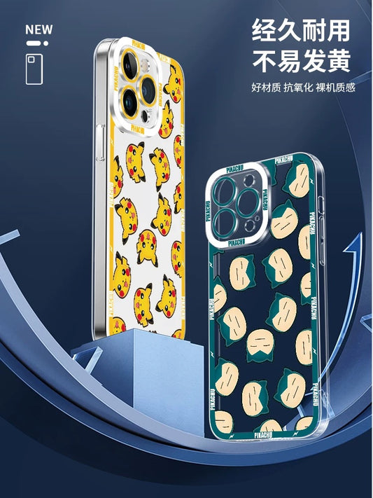 Japan Cartoon Pokemon Full Happy Face Verison | Charmander - iPhone Case 6 7 8 PLUS SE2 XS XR X 11 12 13 14 15 16 16e Pro Promax 12mini 13mini - KawaiiGiftLand