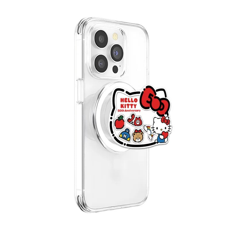 Japanese Cartoon Sanrio with friends Hello Kitty 50th Anniversary Mobile Phone Airbag Holder - Kawaii items Phone Cute Accessories KawaiiGiftLand
