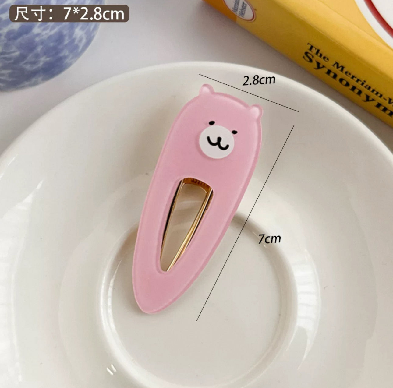 ChiiKawa Hairclip | Chiikawa Hachiware Usagi Momonga Kurimanju Rakko Shisa Pink Bear KawaiiGiftLand