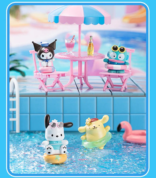 Sanrio Characters Sweet Summer Time with Blister Mini Series | Hello Kitty Kuromi Cinnamoroll Pompompurin Pochacco Hangyodon - Kawaii Collectable Toys Toy Collection KawaiiGiftLand