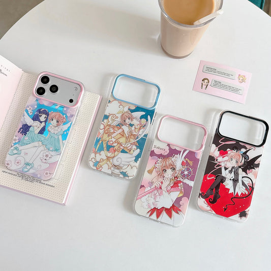CardCaptorSakura Retro Comic Laser Case | Part 3 Cosplay Style Sakura Kero Chan - iPhone Case PLUS SE2 XS XR X 11 12 13 14 15 16 16e 17 17e Pro Promax 12mini 13mini