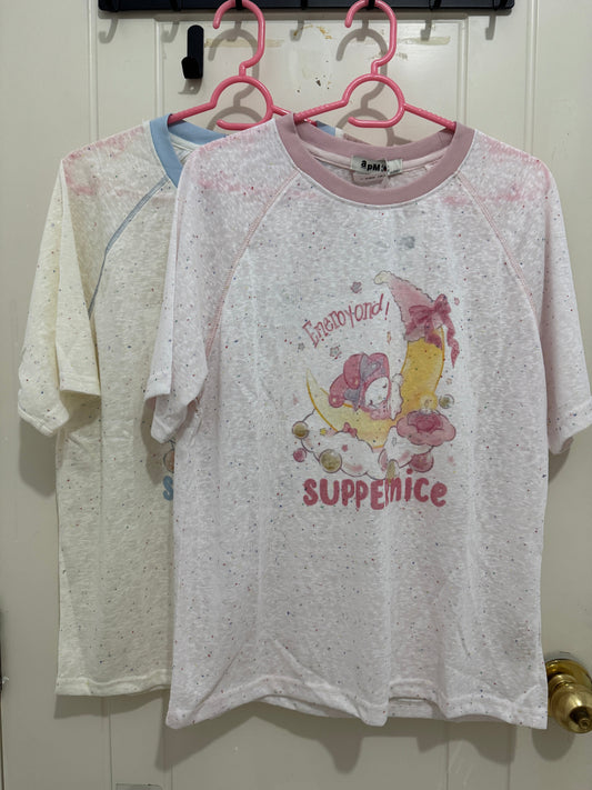 韓国ファッション かわいい漫画風Tシャツシリーズ | キラキラ刺繍 スイートドリーム マイメロディ シナモロール - かわいいファッションアイテム
