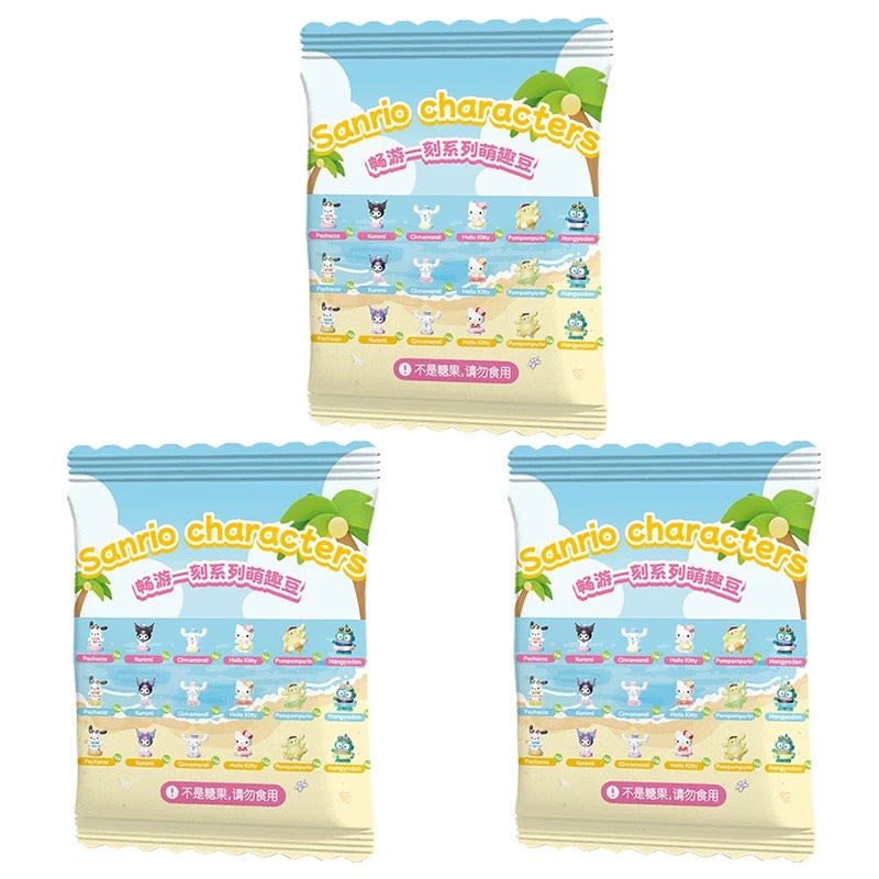 Sanrio Characters Sweet Summer Time with Blister Mini Series | Hello Kitty Kuromi Cinnamoroll Pompompurin Pochacco Hangyodon - Kawaii Collectable Toys Toy Collection KawaiiGiftLand