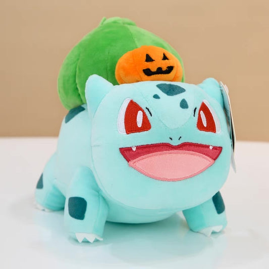 Japan Cartoon Pokemon Halloween Party 20-30cm Plush Doll | Bulbasaur Squirtle - Mascot Plush Doll Kawaii Decoration