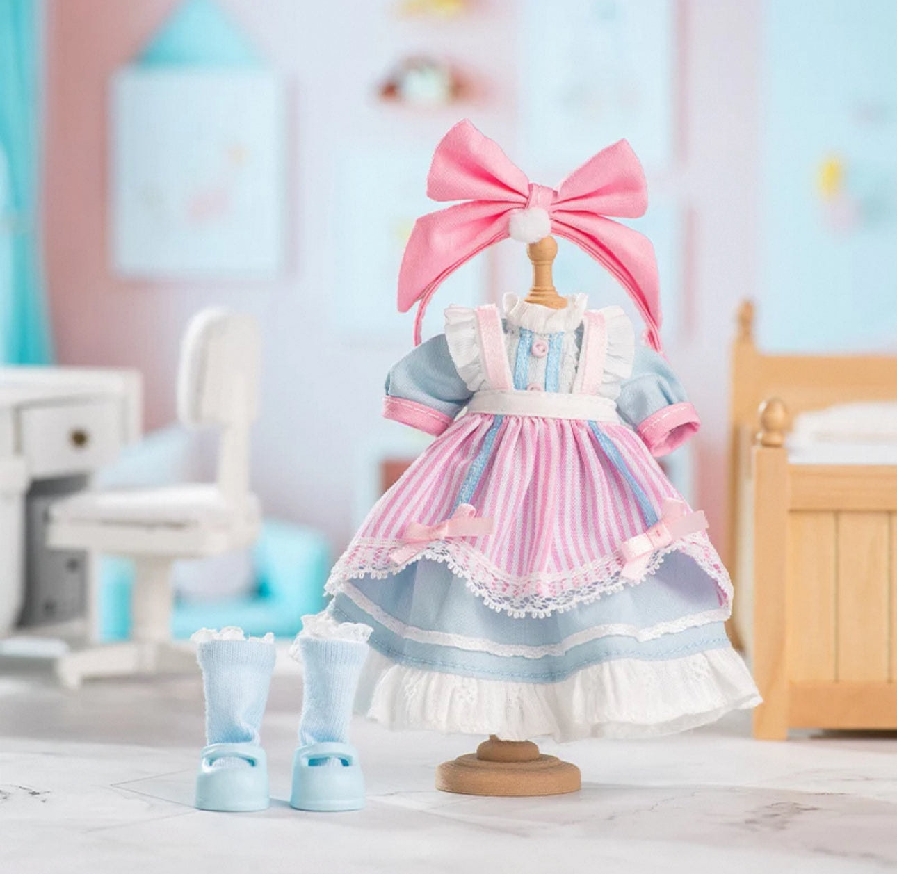 Simon Toys Sweet Country Lolita Style Doll Outfits Set | Sweet Tea Party - 1/12 ob11 11cm BJD Doll Ball Joint Doll KawaiiGiftLand