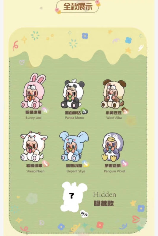 Rebel Bear Animal Series | Bunny Panda Woof Sheep Elephant Penguin Plush Doll Mystery Box Mini Figure - Designer Item