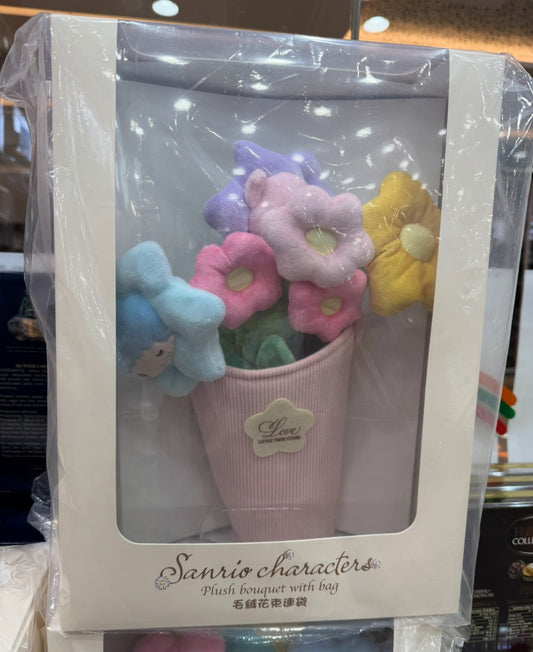 Sanrio x 7-11 Valentine Limited Edition | Little Twin Stars Pastel Flowers Bouquet Bag Gift Box - Valentine Wedding Gift