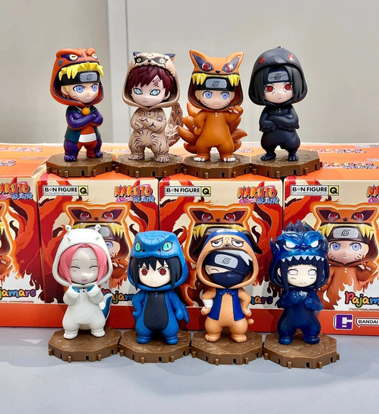 BN Figure X Naruto Ninja Part 1 Series Limited Edition | Naruto Shippuuden with Pajamas Naruto Sasuke Sakura Kakashi Gaara Hinata Itachi - Figure Collectable Toys Mystery Blind Box