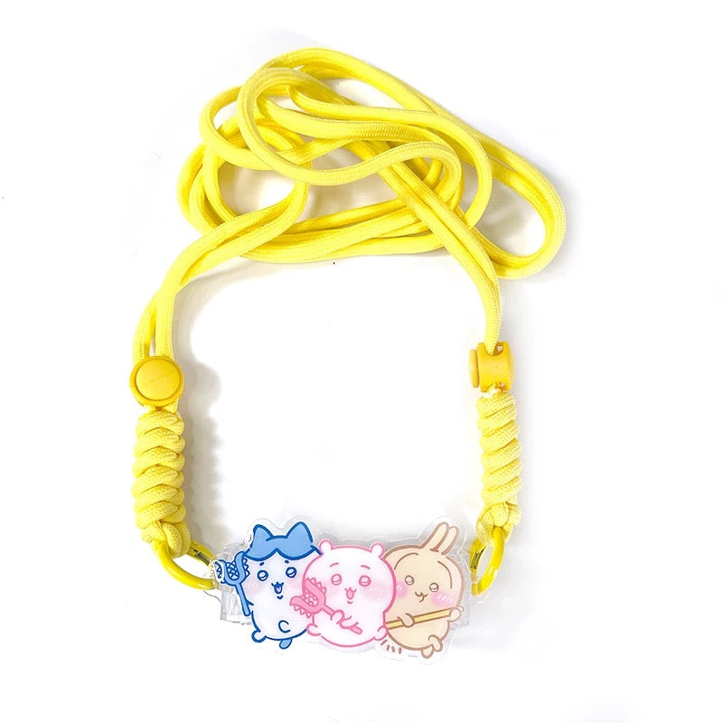 Japanese Cartoon Phone Back Clip with Phone Lanyard | Chiikawa Hachiware Usagi - for All Smart Phones KawaiiGiftLand